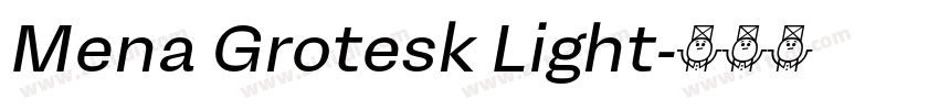 Mena Grotesk Light字体转换